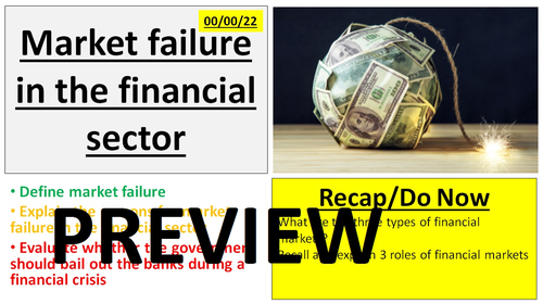 4.4.2 Market failure in the financial sector - Theme 4 Edexcel A Level ...