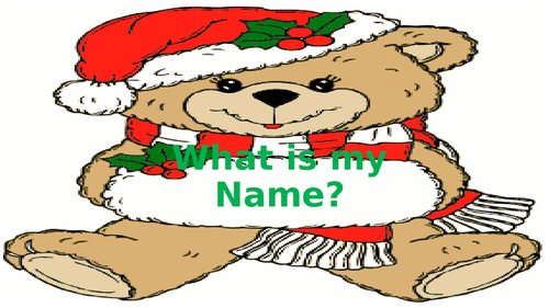 Christmas Teddy Name Challenge