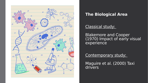 Blakemore & Cooper (1970)  Impact of early visual experience - PowerPoint and Workbook