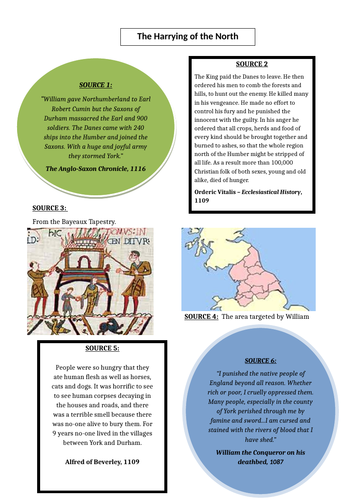 The Harrying of the North - KS3 History | Teaching Resources