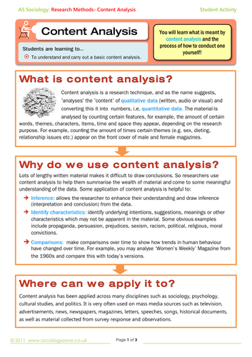 what is content analysis in communication research