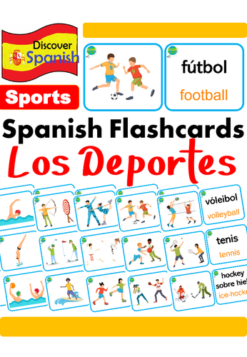 Spanish Flashcards - Sports / Los Deportes | Teaching Resources