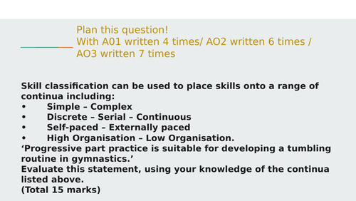 how long should a level pe coursework be