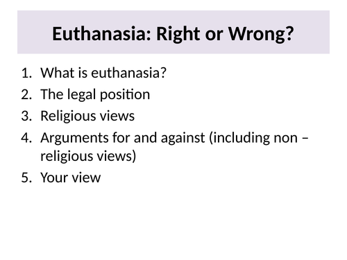 euthanasia is wrong essay