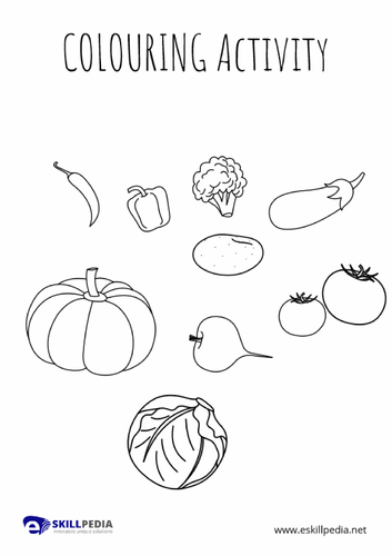 Fruits and Veg Coloring Activities | Teaching Resources