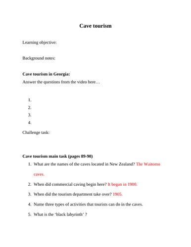 travel and tourism igcse past papers