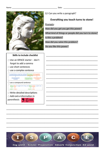 year 5 creative writing tasks pdf