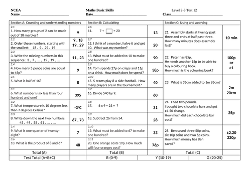 Old style level 2-3 quick maths sheets. | Teaching Resources