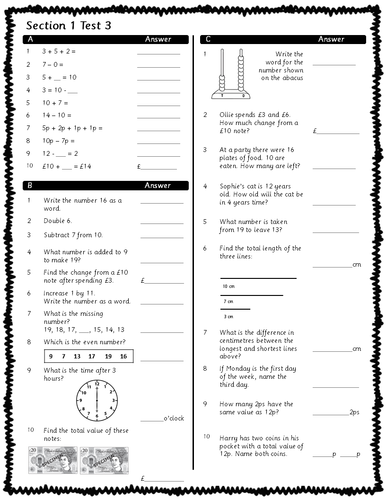 Year 3 maths arithmetic workbook British Curriculum | Teaching Resources