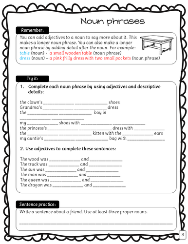 Year 3 Grammar Workbook Term 1 