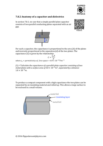 Anatomy of a capacitor and dielectrics | Teaching Resources