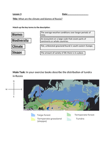 Biomes of Russia - KS3 (Key Stage 3) | Teaching Resources