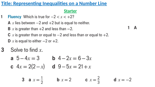 Equations and Inequalities (GCSE Higher) | Teaching Resources