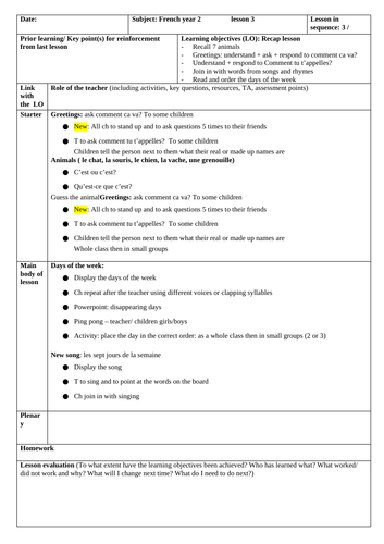 French Lesson Plans EYFS - KS2 | Teaching Resources