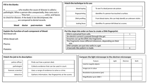 Activate 3 - B3 - Detection in Biology - Revision