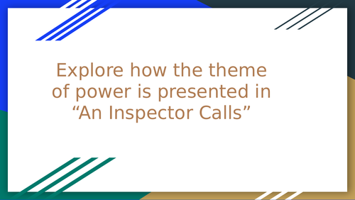 An Inspector Calls - Power