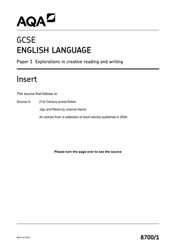AQA GCSE English Language Paper 1 June 2018 Jigs and Reels - Mr Fisher ...