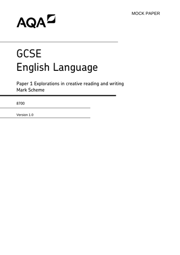 AQA GCSE English Language Paper 1 - City of the Beasts - Alex Cold ...