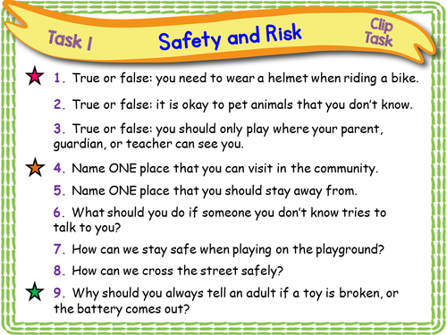 KS1 Safety and Risk | Teaching Resources