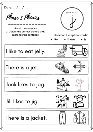 phase 3 phonics worksheets pdf teaching resources