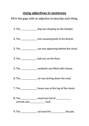 Adjectives Worksheet Pack | Teaching Resources