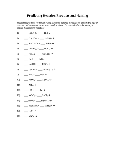 Chemistry Final Exam Review 8 WORKSHEETS Grade 11 chemistry (all units) WITH ANSWERS