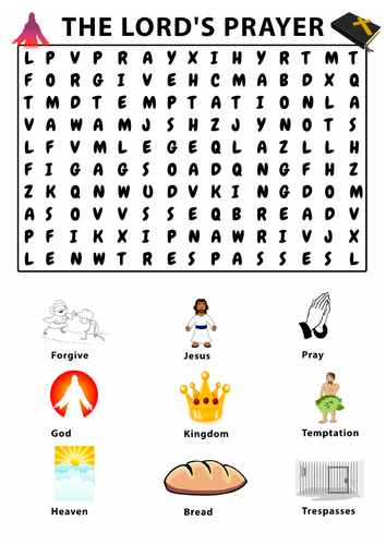 FREE Lord's Prayer Word Search Printable