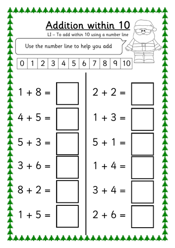 Christmas Addition within 10 | Teaching Resources