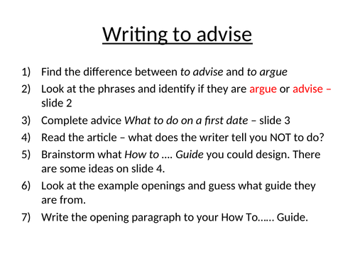 Literacy Support For Argue Persuade Advise At Ks3 Teaching Resources 