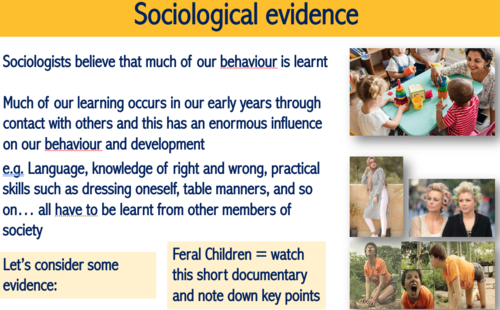 Nature vs Nurture - A Level Sociology lesson | Teaching Resources