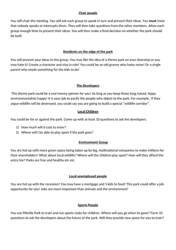 Theme Parks: formal complaint letter writing at KS3 | Teaching Resources