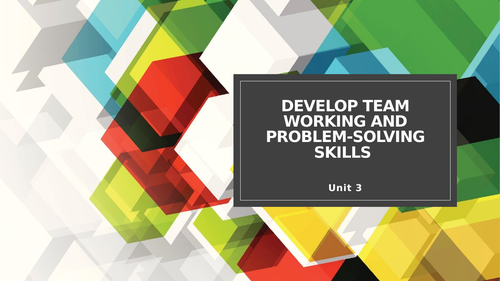 chapter 7 teamwork and problem solving skills