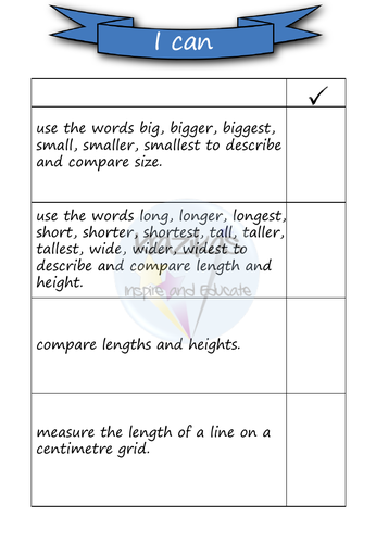 Functional Skills Maths - Entry Level 1 - Measure - Length, Height ...