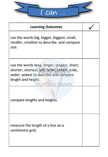 Functional Skills Maths - Entry Level 1 - Measure - Length, Height ...