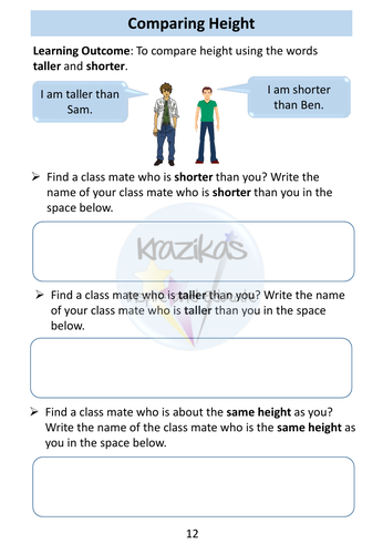 Functional Skills Maths - Entry Level 1 - Measure - Length, Height ...