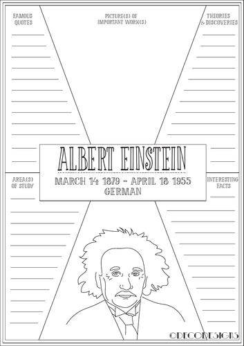 Albert Einstein Fact File Teaching Resources 4410