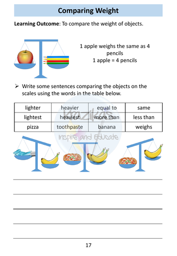 Functional Skills Maths - Entry Level 1 - Measure - Weight | Teaching ...