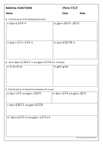 Radical Functions - Practice (40 various and challenging problems ...