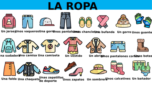 La ropa - Clothes (Conti Style) | Teaching Resources