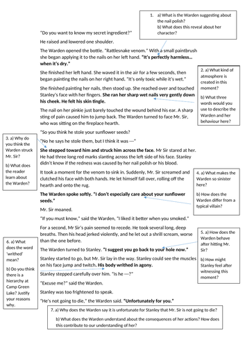 Holes KS3 | Teaching Resources