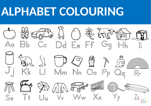 Alphabet Colouring | Teaching Resources