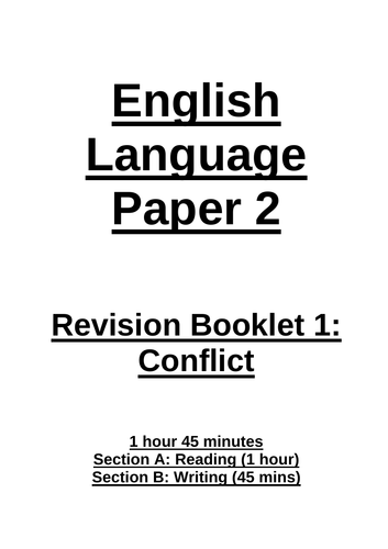 language paper 2 homework booklet