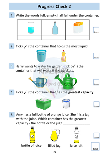 Volume and Capacity Workbook - Functional Skills Maths - Entry Level 1 ...