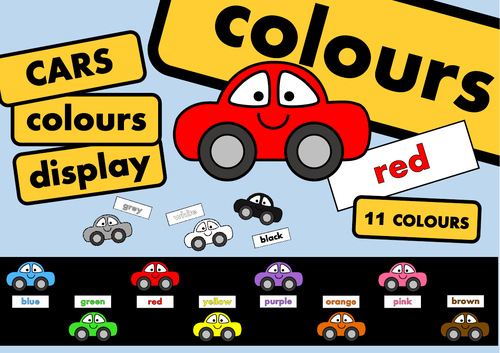 Cars Theme COLOURS Display | Teaching Resources