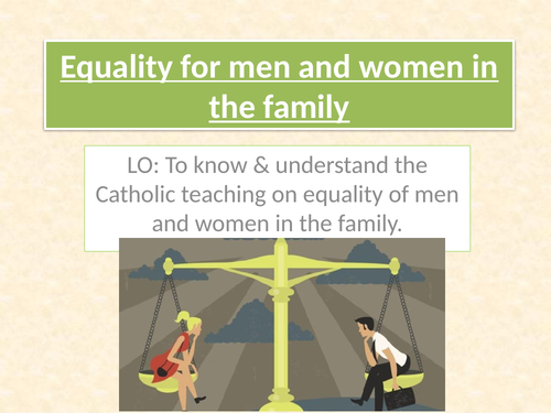 Equality for Men and Women in the Family | Teaching Resources