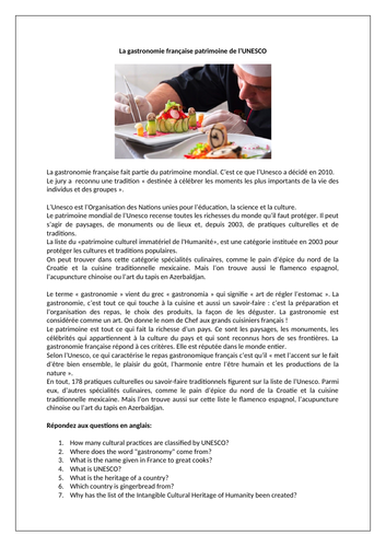 AQA/EDEXCEL Studio GCSE French (Higher) – Module 5 – Bon appétit ...