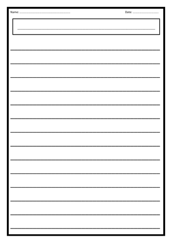 Lined Paper - Online + Printable Versions | Teaching Resources