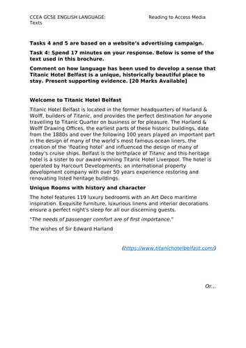 CCEA UNIT 1 SECTION B | Teaching Resources