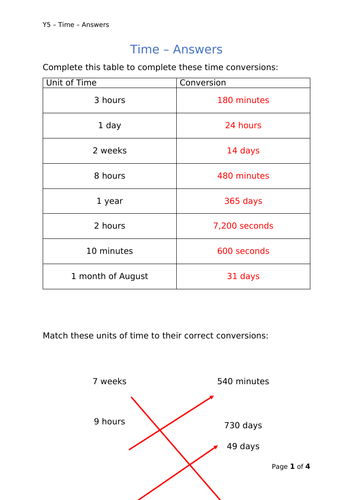 Y5 Maths - Time