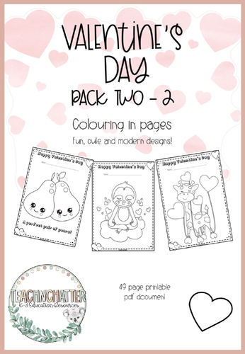 valentines-day-coloring-book-pages | Teaching Resources